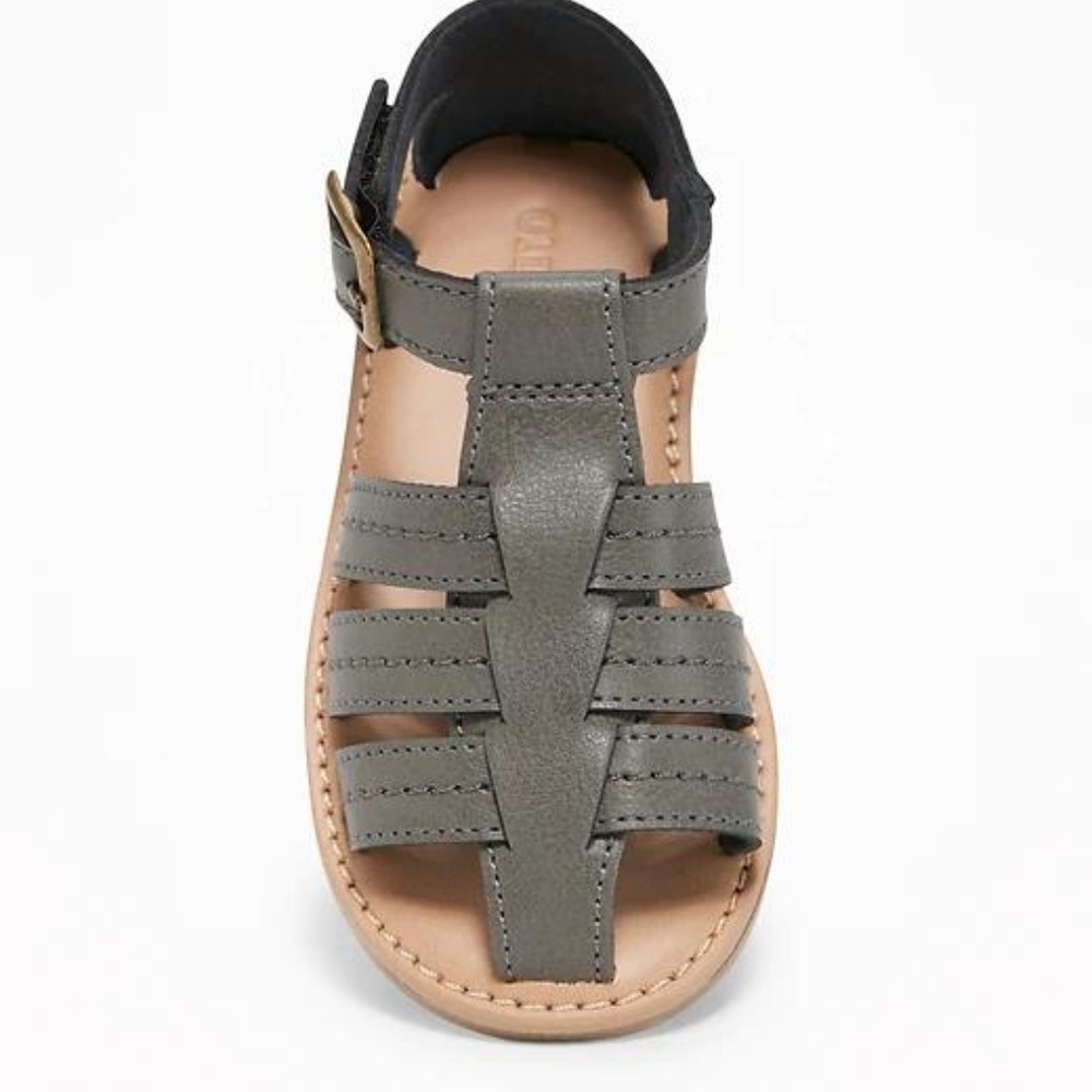 Faux-Leather Fisherman Sandals for Toddler Boys